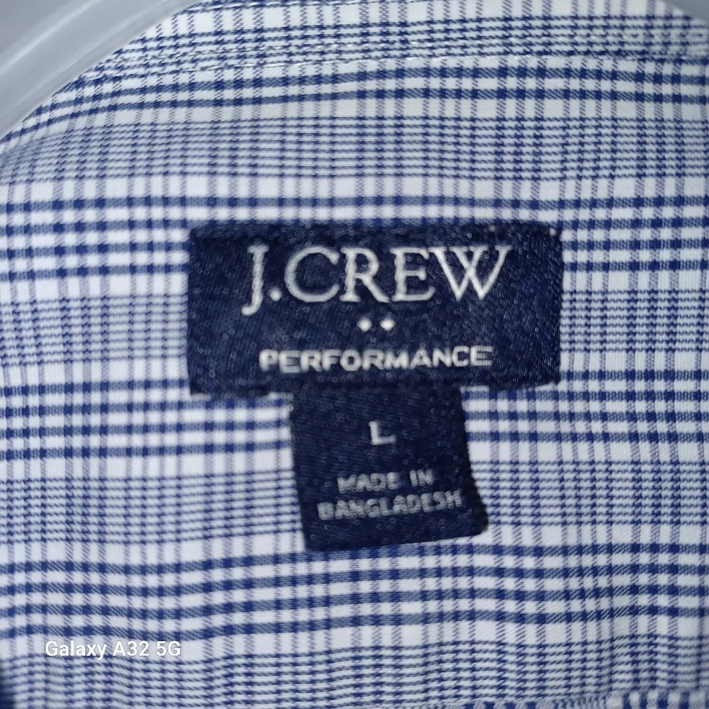 J. Crew Men's Size L  Gray Patterned Button Down Shirt